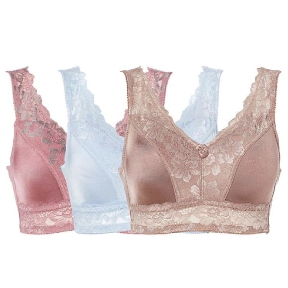 Rhonda Shear Other - Rhonda Shear Pin-Up Bra w/Lace Back Detail 3PK- XL